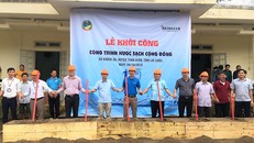 Đại diện chính quyền địa phương và HEINEKEN Việt Nam khởi công xây dựng công trình nước sạch cộng đồng tại xã Khoen On, huyện Than Uyên, tỉnh Lai Châu