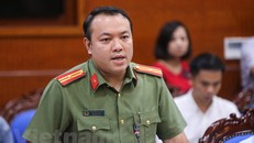 Thiếu tá Nguyễn Hữu Đức - Phó Giám đốc Công an tỉnh Hòa Bình. (Ảnh: Minh Sơn/Vietnam+)