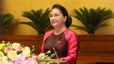 Chủ tịch Quốc Hội Nguyễn Thị Kim Ngân phát biểu khai mạc kỳ họp. Ảnh: Quang Vinh.