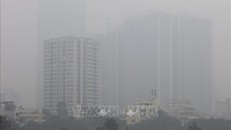 Hiện tượng bụi mịn, sương mù quang học gây ô nhiễm không khí ở Hà Nội (ảnh chụp sáng 13/11/2019). Ảnh: Thành Đạt/TTXVN