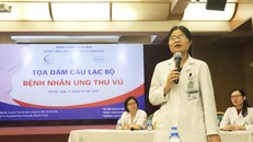 Giám đốc Trung tâm Y học hạt nhân và Ung bướu, Bệnh viện Bạch Mai, PGS.TS Phạm Cẩm Phương chia sẻ tại buổi tọa đàm