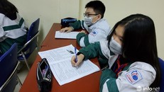 Học sinh phòng dịch bệnh corona