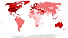 Bản đồ dịch Covid-19 trên toàn cầu.