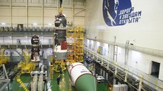 Tàu vũ trụ Progress MS-14 trước khi được phóng. (Nguồn: RKK Energia)