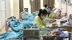 Tại Bệnh viện Lão khoa Trung ương, thời điểm nắng nóng, lượng bệnh nhân đến khám, điều trị tăng 150% so với bình thường.