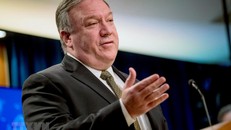 Ngoại trưởng Mỹ Mike Pompeo phát biểu trong cuộc họp báo tại Washington, DC ngày 10/6/2020. (Ảnh: AFP/TTXVN)