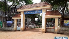 Nhân viên thư viện Trường trung học cơ sở Trần Phú được xác định là người đã làm lộ đề thi. Ảnh: MT