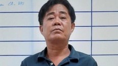 Đối tượng Lê Kiếm tại cơ quan công an