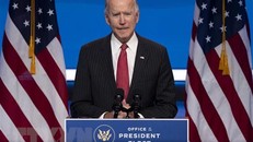 Ông Joe Biden phát biểu sau cuộc họp với các Thống đốc bang lưỡng đảng tại Wilmington, bang Delaware ngày 19/11/2020. (Ảnh: AFP/TTXVN)