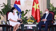 Chủ tịch nước Nguyễn Xuân Phúc tiếp các tổ chức hữu nghị Cuba-Việt Nam