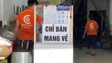 Sau khi chuyển thành vùng cam, UBND quận Hai Bà Trưng yêu cầu các nhà hàng, cơ sở kinh doanh dịch vụ ăn uống chỉ được bán hàng mang về. (Ảnh minh hoạ)
