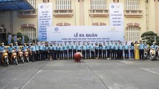 Lễ ra quân hưởng ứng Tháng vận động triển khai bảo hiểm xã hội toàn dân-Truyền thông, vận động người dân tham gia bảo hiểm xã hội tự nguyện, bảo hiểm y tế hộ gia đình. 