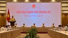 Quang cảnh buổi họp báo.