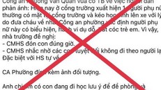 Hình ảnh thông tin lan truyền trên mạng xã hội là sai sự thật. (Ảnh: Chụp màn hình)
