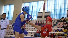 Các vận động viên thi đấu ở nội dung đối kháng nam hạng cân 50kg.