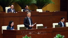 Chủ nhiệm Ủy ban Khoa học, Công nghệ và Môi trường của Quốc hội Lê Quang Huy trình bày Báo cáo giải trình, tiếp thu, chỉnh lý dự thảo Luật Tài nguyên nước (sửa đổi). 