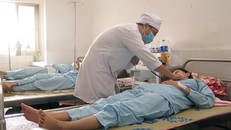 Điều trị cho bệnh nhân sốt xuất huyết. 