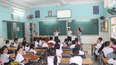 Giờ học của học sinh Trường tiểu học Hà Huy Giáp. (Ảnh minh hoạ)