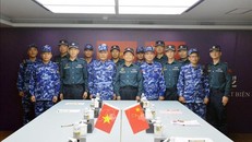 Lực lượng Cảnh sát biển hai nước tham gia tuần tra chung. 