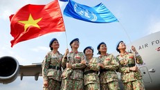 Các nữ chiến sĩ BVDC cấp 2 (số 3) lên đường đi làm nhiệm vụ gìn giữ hòa bình ở Nam Sudan, ngày 24/3/2021. (Ảnh minh hoạ)