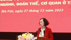 Đồng chí Trương Thị Mai phát biểu chỉ đạo hội nghị. 