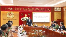 Chủ tịch nước Võ Văn Thưởng chúc Tết toàn thể cán bộ, chiến sĩ Công an Thành phố Hồ Chí Minh. 