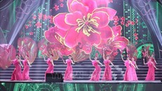 Tiết mục nghệ thuật tại Khai mạc Lễ hội Hoa Đào xứ Lạng 2024. 