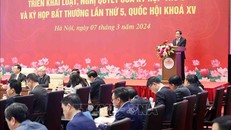 Phó Chủ tịch Thường trực Quốc hội Trần Thanh Mẫn phát biểu khai mạc. 