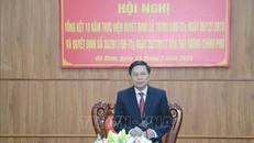 Phó Chủ tịch UBND tỉnh Hà Nam Trần Xuân Dưỡng phát biểu tại Hội nghị. 