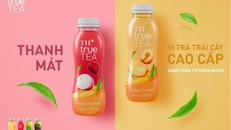 Dòng trà trái cây TH true TEA mới gồm 2 hương vị: Trà vải tự nhiên và trà đào tự nhiên.