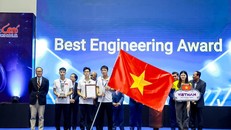 Đại diện Việt Nam, DCN-ĐT02, Đại học Công nghiệp Hà Nội xếp hạng ba và đoạt giải kỹ thuật tốt nhất cuộc thi ABU Robocon 2023.