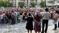 Khung cảnh tại trường Tiểu học Tây Mỗ 3, quận Nam Từ Liêm, sáng 21/8. 