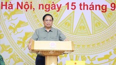 Thủ tướng Phạm Minh Chính chủ trì Hội nghị Thường trực Chính phủ với các địa phương về khắc phục hậu quả cơn bão số 3.