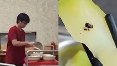 Hình ảnh bữa ăn trong quá trình học giáo dục quốc phòng và an ninh do sinh viên ghi lại. 