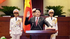 Chủ tịch nước Lương Cường tuyên thệ trước Quốc hội và đồng bào cử tri cả nước.