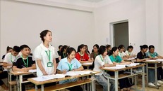 Một giờ học của sinh viên Khoa Sư phạm, trường Đại học Tân Trào (Tuyên Quang). 