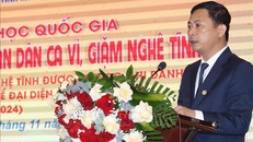 Phó Chủ tịch UBND tỉnh Hà Tĩnh Lê Ngọc Châu phát biểu tại Hội thảo. 