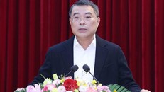 Đồng chí Lê Minh Hưng, Uỷ viên Bộ Chính trị, Bí thư Trung ương Đảng, Trưởng Ban Tổ chức Trung ương phát biểu chỉ đạo hội nghị. 