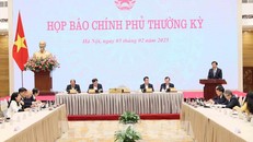 Bộ trưởng, Chủ nhiệm VPCP Trần Văn Sơn, Người phát ngôn của Chính phủ, chủ trì họp báo Chính phủ thường kỳ tháng 1/2025.