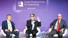 GS. Yoshua Bengio, GS. Yann LeCun và TS. Bill Dally (từ trái qua) là ba trong số 7 nhà khoa học được vinh danh tại Giải thưởng Nữ hoàng Elizabeth 2025. Trước đó, GS. Bengio và GS. LeCun, cùng với GS. Geoffrey Hinton, ông Jensen Huang và GS Fei-Fei Li đã được trao Giải thưởng Chính VinFuture 2024. Ảnh: Guardian.