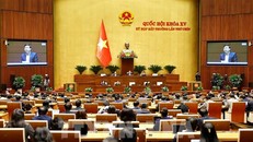 Quang cảnh phiên họp của Kỳ họp bất thường lần thứ 9, Quốc hội khóa XV.