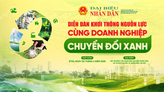 Diễn đàn “Khơi thông nguồn lực cùng doanh nghiệp chuyển đổi xanh”.