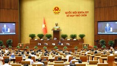 Toàn cảnh phiên họp Quốc hội chiều 26/5/2025.