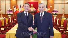Tổng Bí thư Tô Lâm và Tổng thống Pháp Emmanuel Macron. 