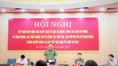 Đại tá Nguyễn Thành Long, Phó Giám đốc Công an thành phố Hà Nội khai mạc hội nghị.