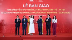 Nghi thức bàn giao mặt bằng tổ chức "Triển lãm thành tựu kinh tế - xã hội nhân dịp kỷ niệm 80 năm ngày Quốc khánh" dưới sự chứng kiến của Phó Thủ tướng Chính phủ Mai Văn Chính, Trưởng Ban Chỉ đạo Triển lãm và Bộ trưởng Bộ Văn hóa, Thể thao và Du lịch Nguyễn Văn Hùng, Trưởng Ban tổ chức Triển lãm