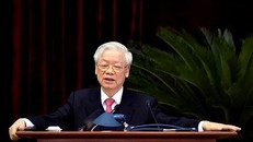 Tổng Bí thư, Chủ tịch nước Nguyễn Phú Trọng phát biểu bế mạc Hội nghị - Ảnh: VGP/Nhật Bắc 