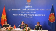 Đoàn Việt Nam tham dự AMOM-11. Ảnh: QĐND 