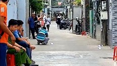 Công an phong tỏa hiện trường vụ án vào sáng 10.12. (Ảnh: Thanh niên)