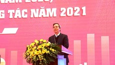 Đồng chí Nguyễn Văn Bình phát biểu ý kiến tại hội nghị. (Ảnh: Nhân Dân)